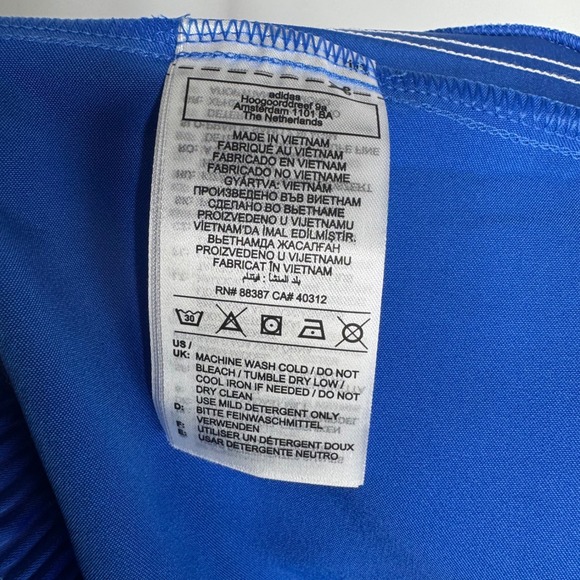 Adidas Originals Satin Blue Sz14 Super Wide Leg Oversized Track Pants IY7310 - Picture 8 of 9